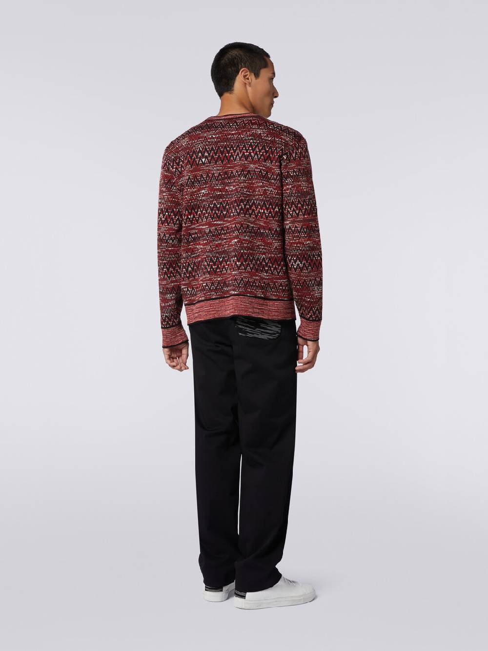 M Missoni Maglia girocollo con stampa chevron fiammata Black Friday Prezzi