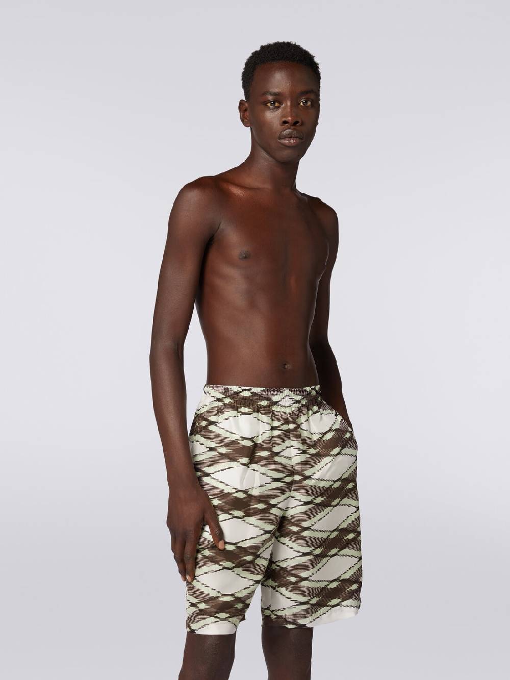 M Missoni Shorts in seta stampata Sconti questo mese