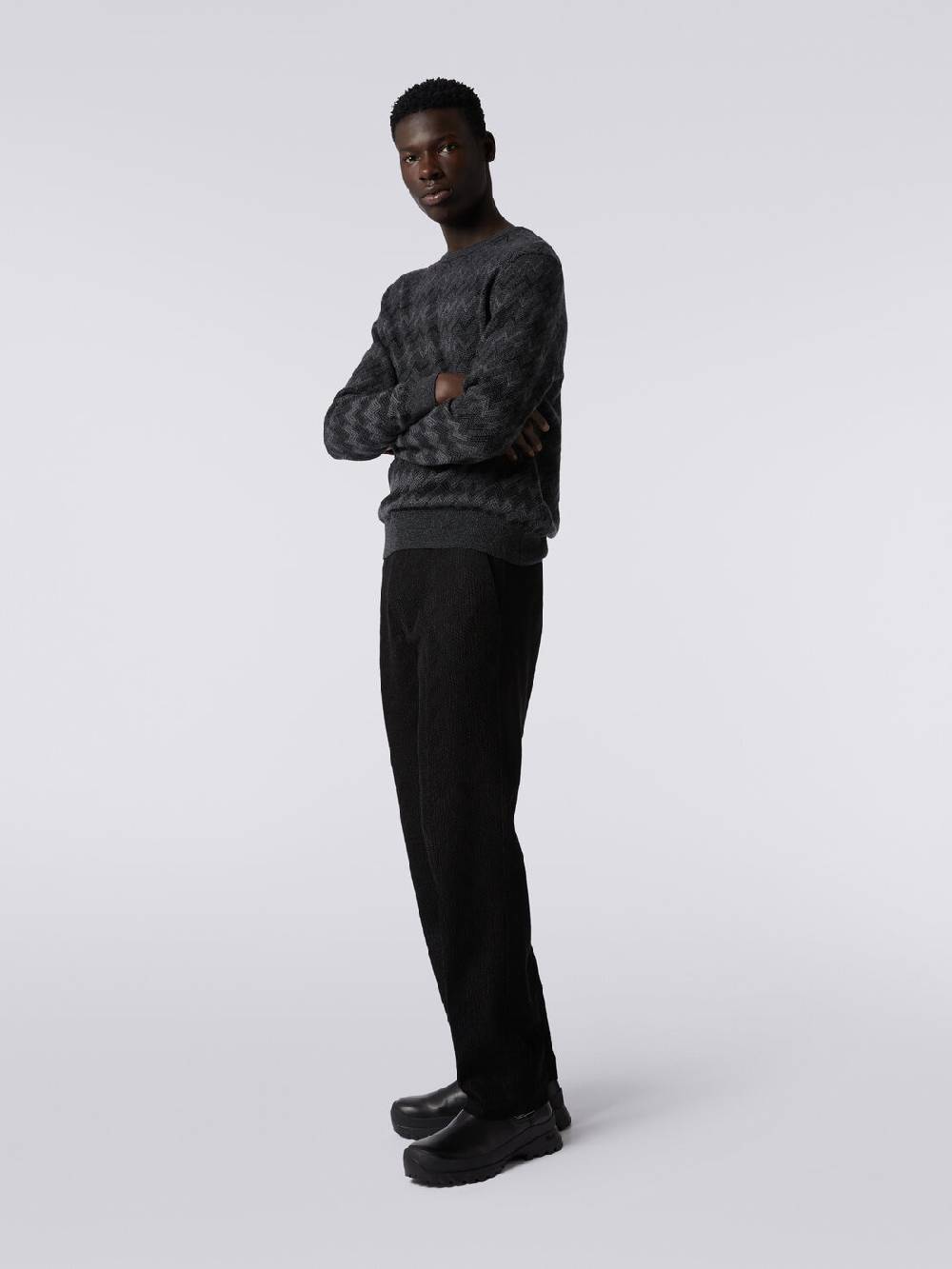 M Missoni Pantaloni chino in cotone chevron Italia