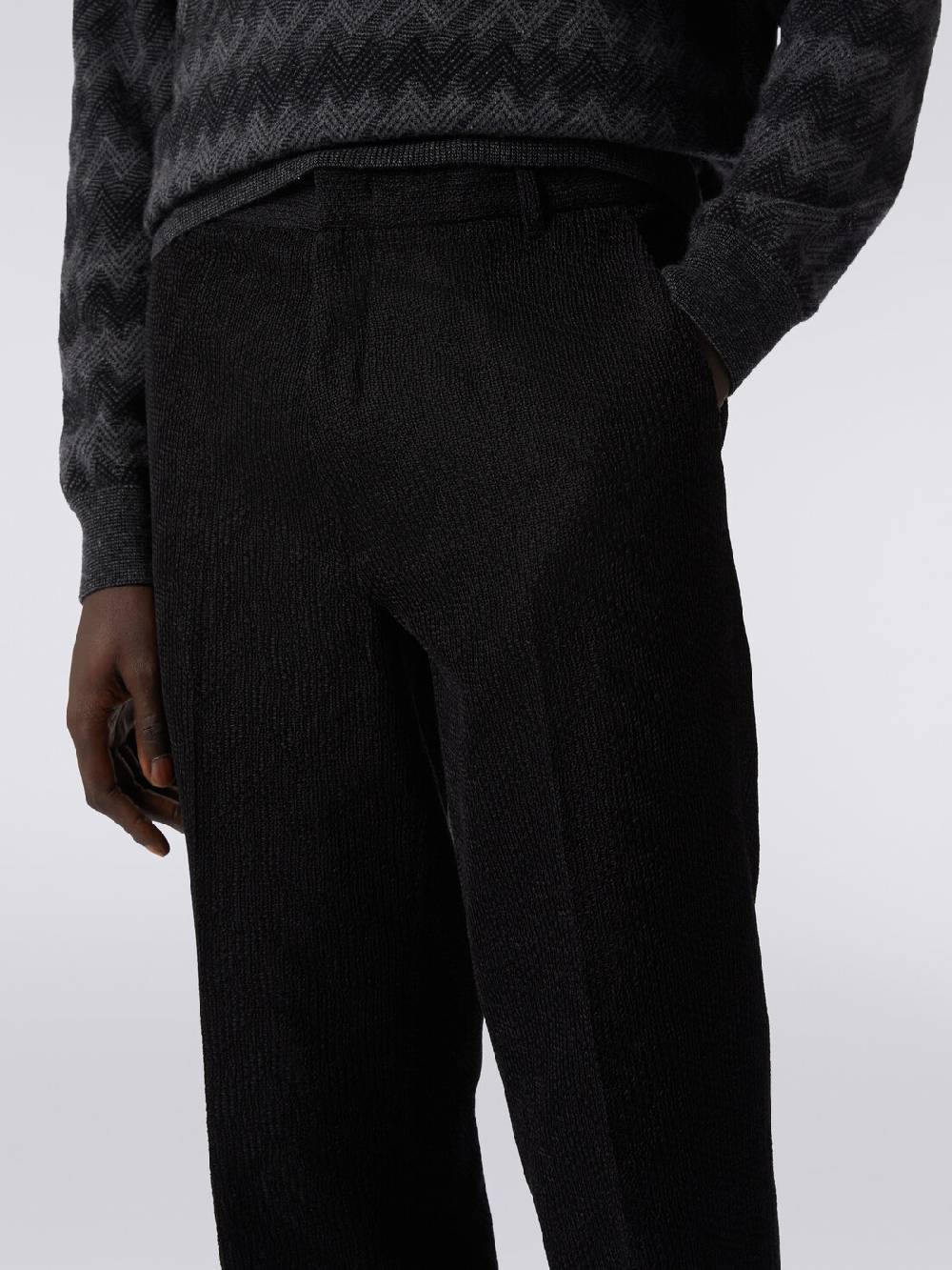 M Missoni Pantaloni chino in cotone chevron Italia