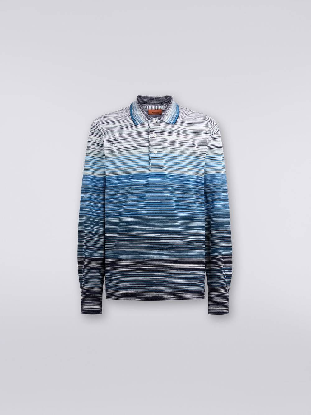 M Missoni Polo a maniche lunghe in piquet di cotone fiammato Nuovo