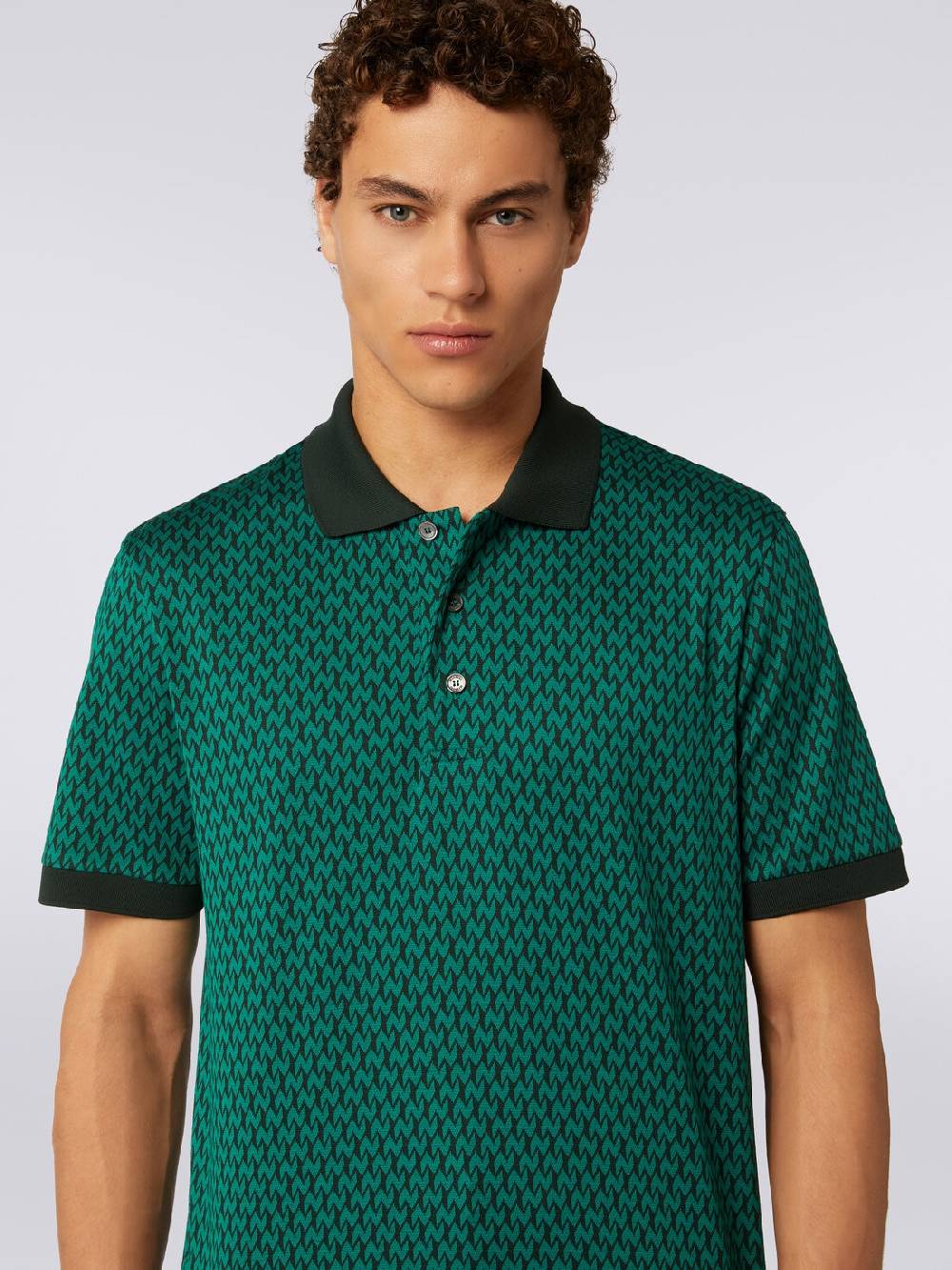 M Missoni Polo a maniche corte in cotone Spedizione Gratuita