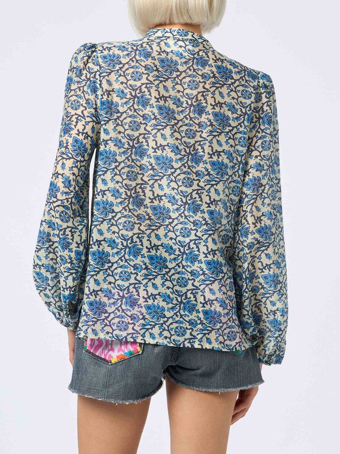 Mc2 Saint Barth Blusa da donna in voile di seta Harper Lightning offer