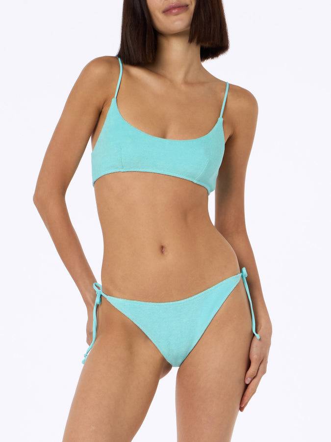 Mc2 Saint Barth Bikini donna a bralette verde in spugna Judy Virgo Saldi