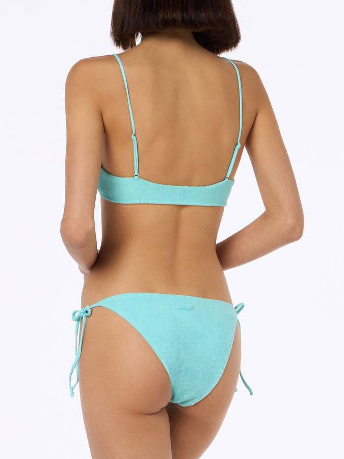 Mc2 Saint Barth Bikini donna a bralette verde in spugna Judy Virgo Saldi
