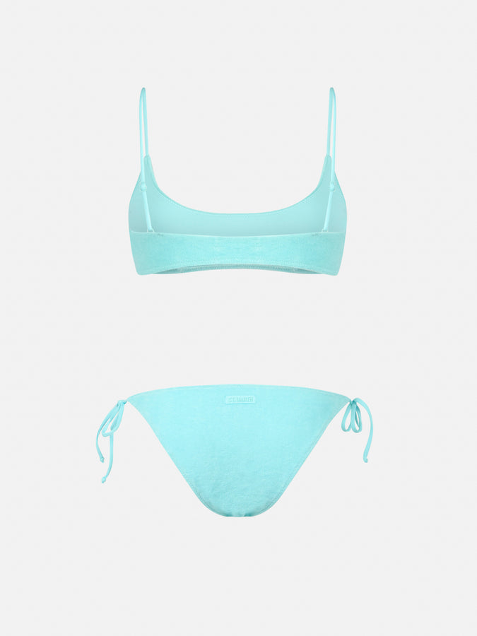 Mc2 Saint Barth Bikini donna a bralette verde in spugna Judy Virgo Saldi