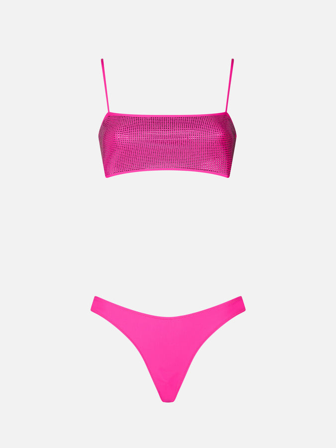 Mc2 Saint Barth Bikini da donna a fascia fucsia Offerta speciale