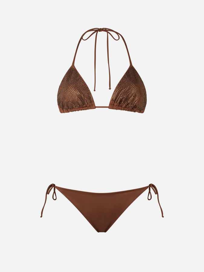 Mc2 Saint Barth Bikini triangolo donna Annabelle Virgo con strass Comprare a buon mercato