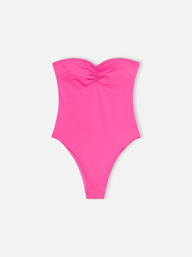 Mc2 Saint Barth Women fuscia strapless one piece swimsuit Soleil Italia
