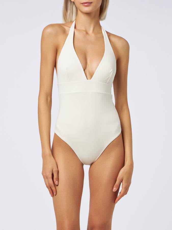 Mc2 Saint Barth Woman cream one-piece Marylin swimsuit Qualità