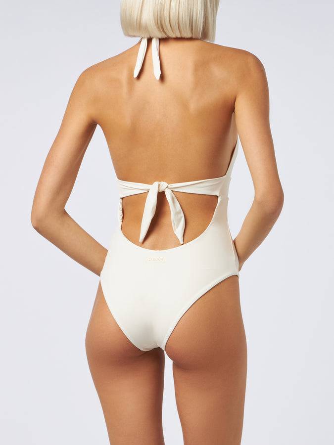 Mc2 Saint Barth Woman cream one-piece Marylin swimsuit Qualità