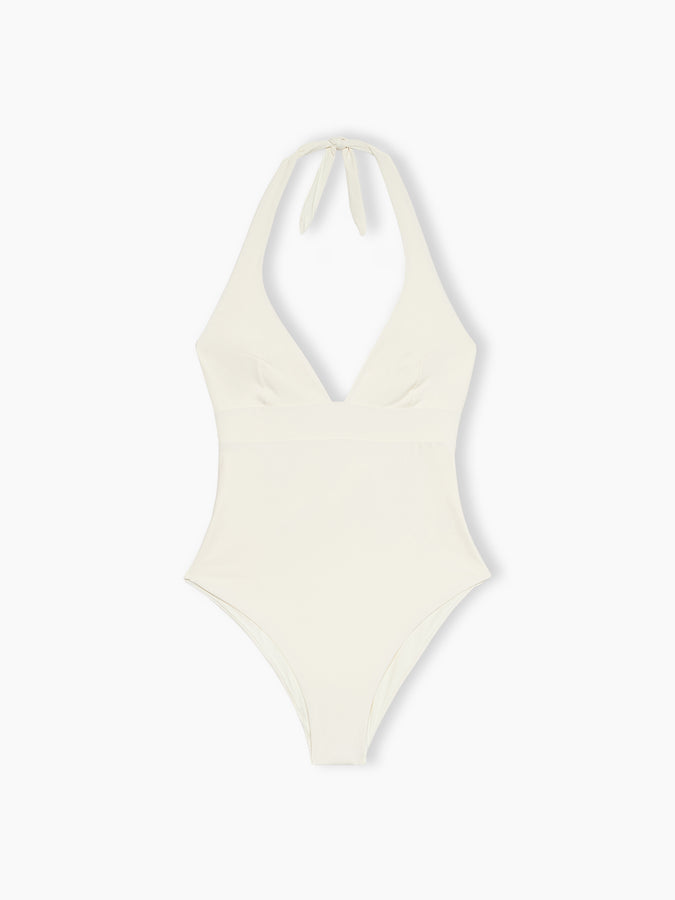 Mc2 Saint Barth Woman cream one-piece Marylin swimsuit Qualità