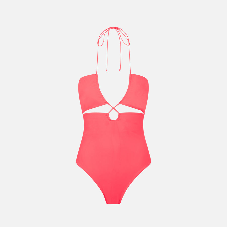 Mc2 Saint Barth Costume intero cut out rosso fluo Acquista Ora