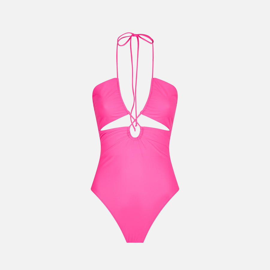 Mc2 Saint Barth Costume intero cut out rosa fluo Affare Del Giorno