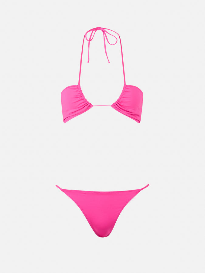 Mc2 Saint Barth Woman fuchsia bandeau bikini Dahlia Jodene Economico