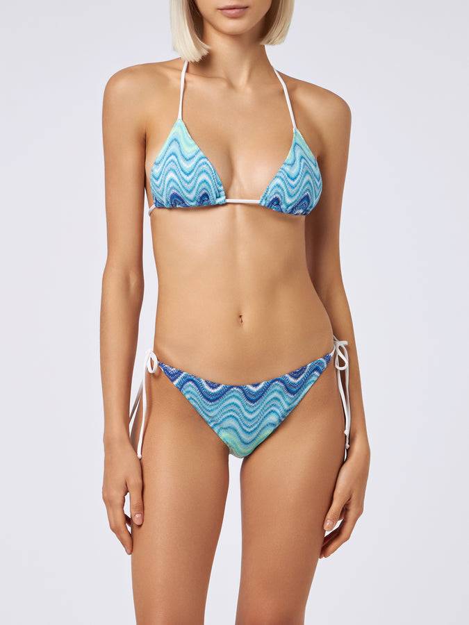 Mc2 Saint Barth Bikini donna a triangolo in maglia raschel Leah Virgo Outlet