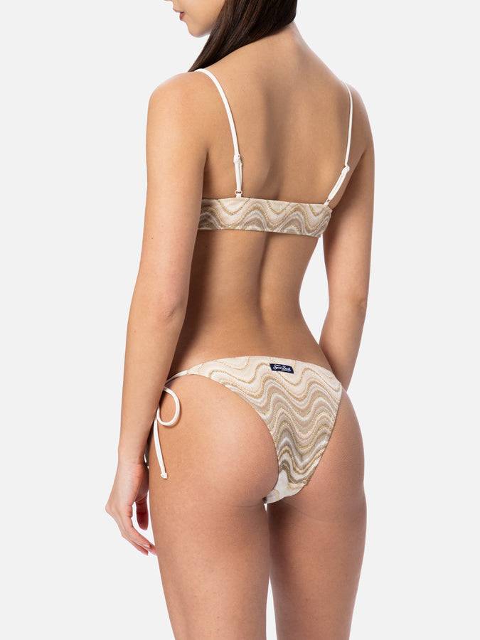 Mc2 Saint Barth Bikini a bralette da donna in maglia raschel Sadie Marielle In Saldo