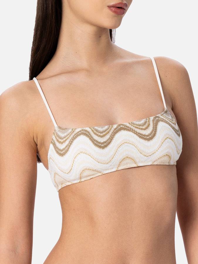 Mc2 Saint Barth Bikini a bralette da donna in maglia raschel Sadie Marielle In Saldo