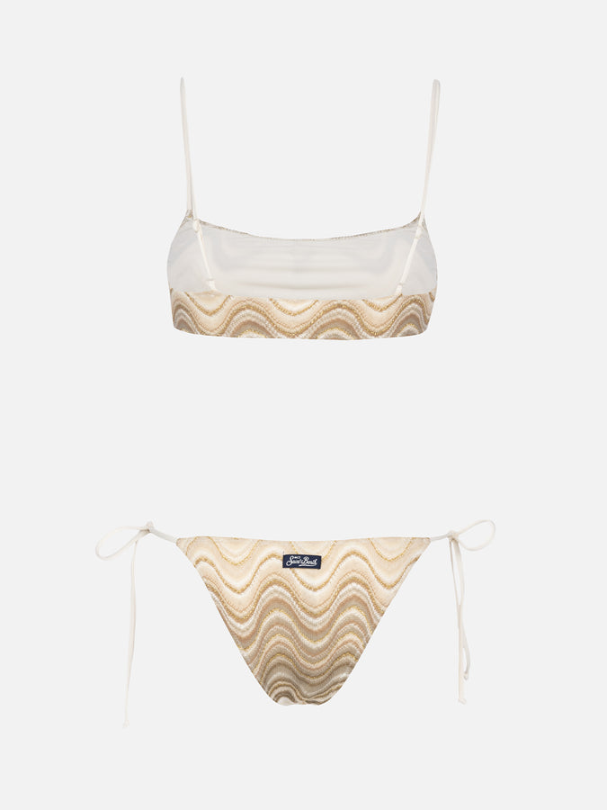 Mc2 Saint Barth Bikini a bralette da donna in maglia raschel Sadie Marielle In Saldo