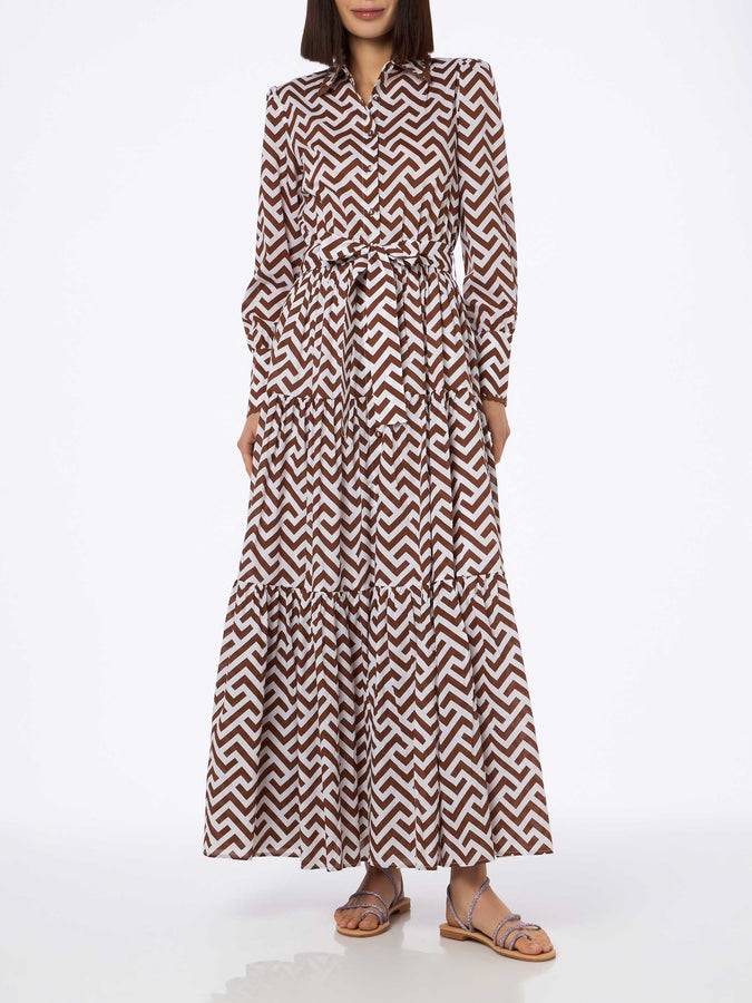 Mc2 Saint Barth Zigazag print woman cotton dress Jensen Mc2 Saint Barth Zigazag print woman cotton dress Jensen
