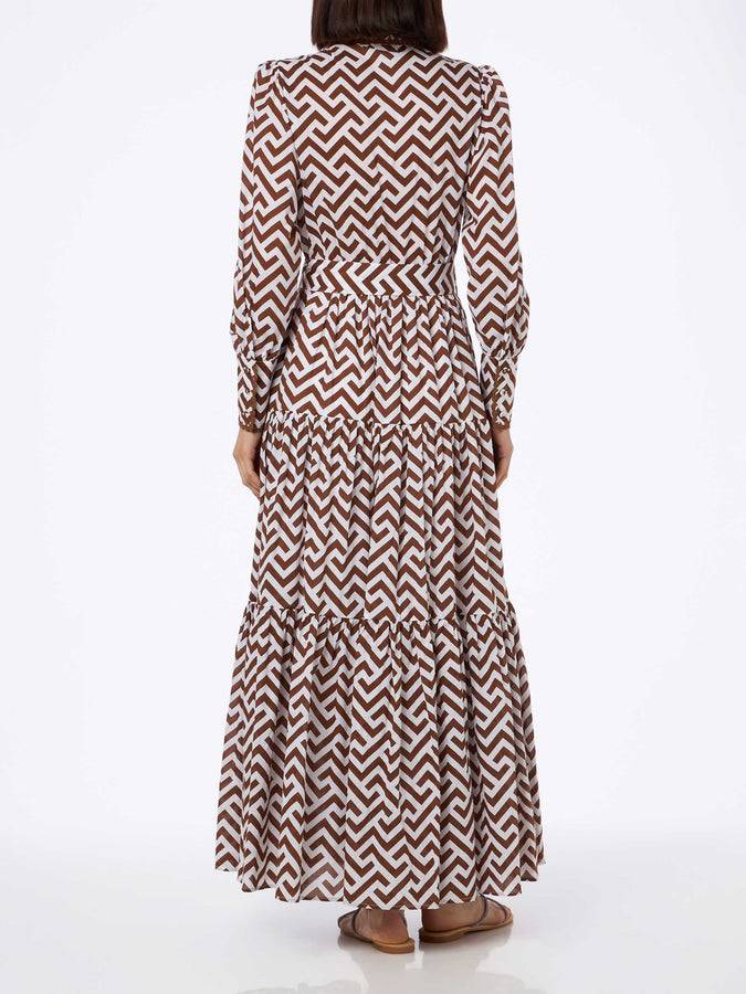 Mc2 Saint Barth Zigazag print woman cotton dress Jensen Grande vendita