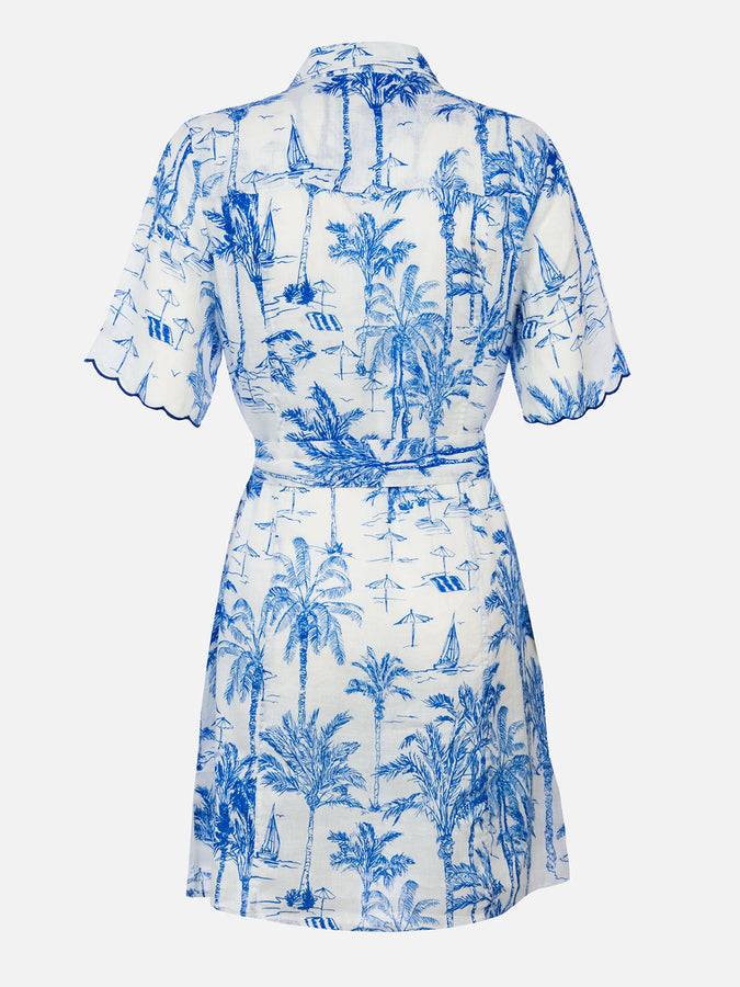 Mc2 Saint Barth Woman flower linen dress Hermione Offerta esclusiva