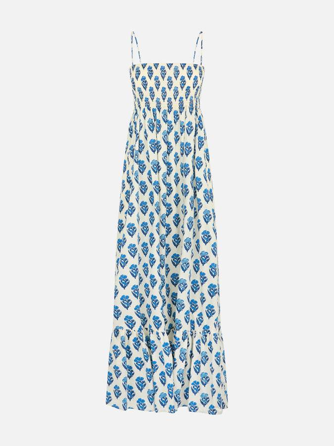 Mc2 Saint Barth Abito Jemma da donna in cotone con ricamo punto smock Offerta Anniversario