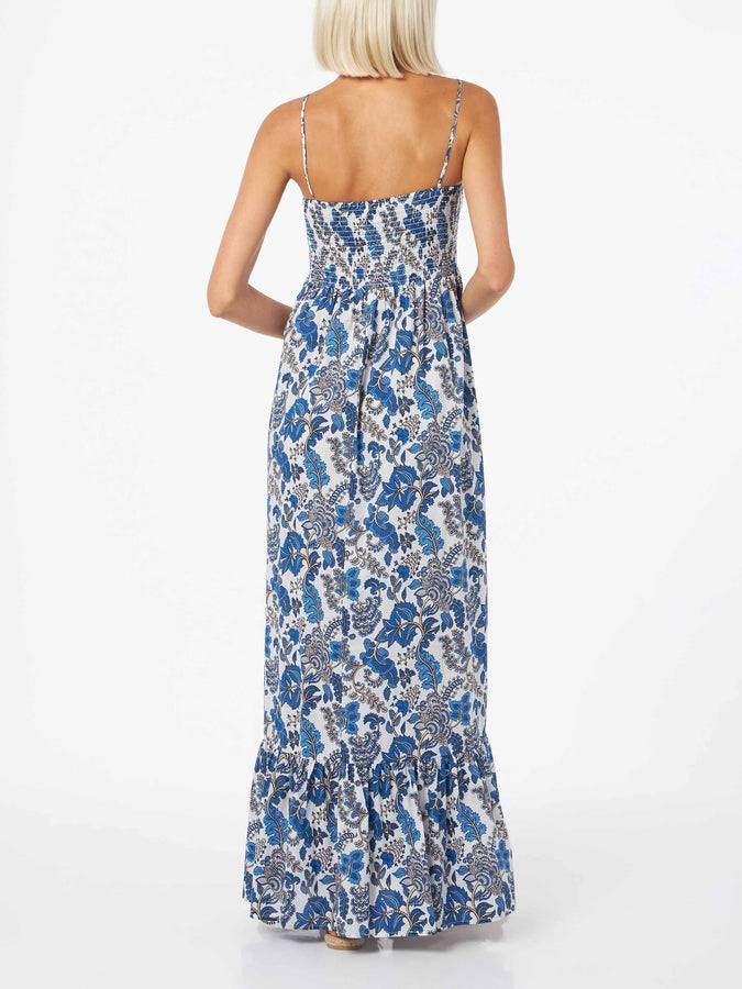 Mc2 Saint Barth Abito Jemma da donna in cotone con ricamo punto smock Smaltimento dello stoccaggio