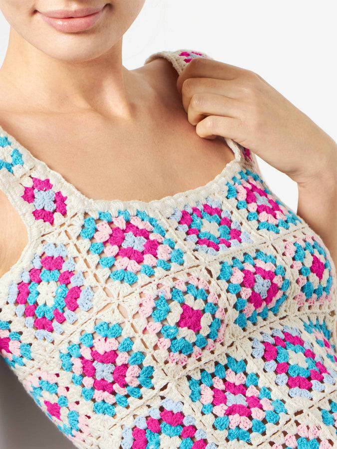 Mc2 Saint Barth Abito da donna all'uncinetto multicolore Offerte speciali