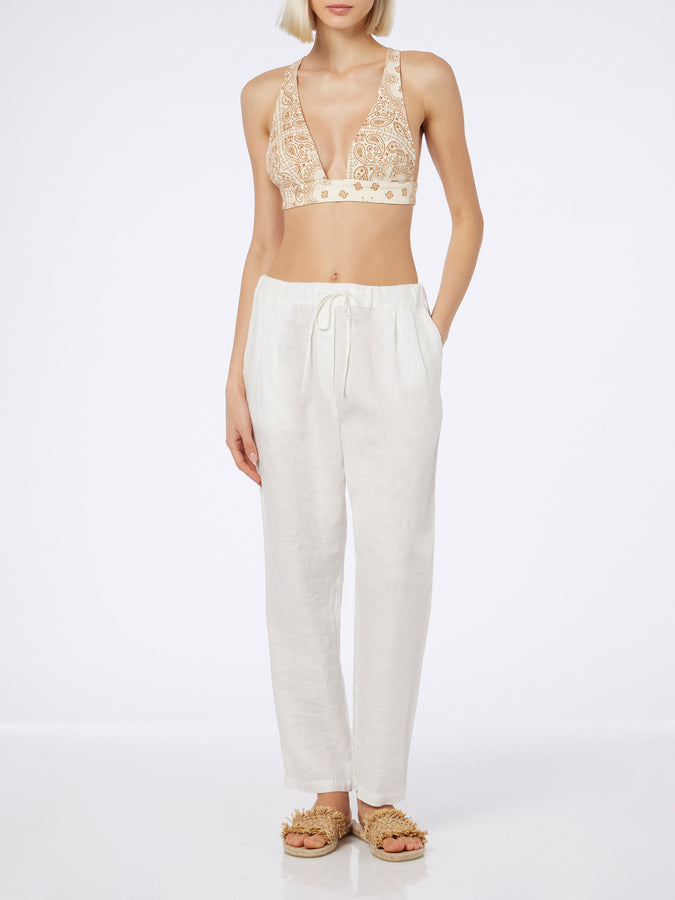 Mc2 Saint Barth Top da donna in denim con scollo ampio Ritorno libero