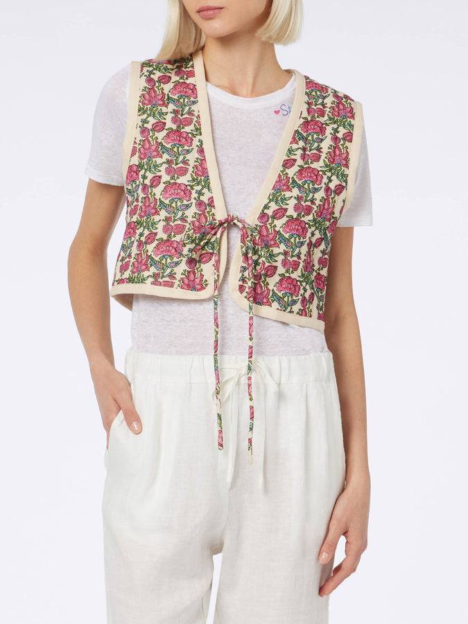 Mc2 Saint Barth Gilet imbottito da donna ricamato Rilascio limitato