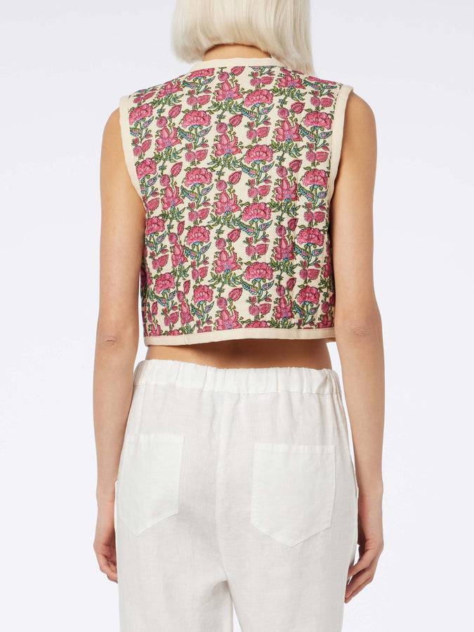 Mc2 Saint Barth Gilet imbottito da donna ricamato Rilascio limitato