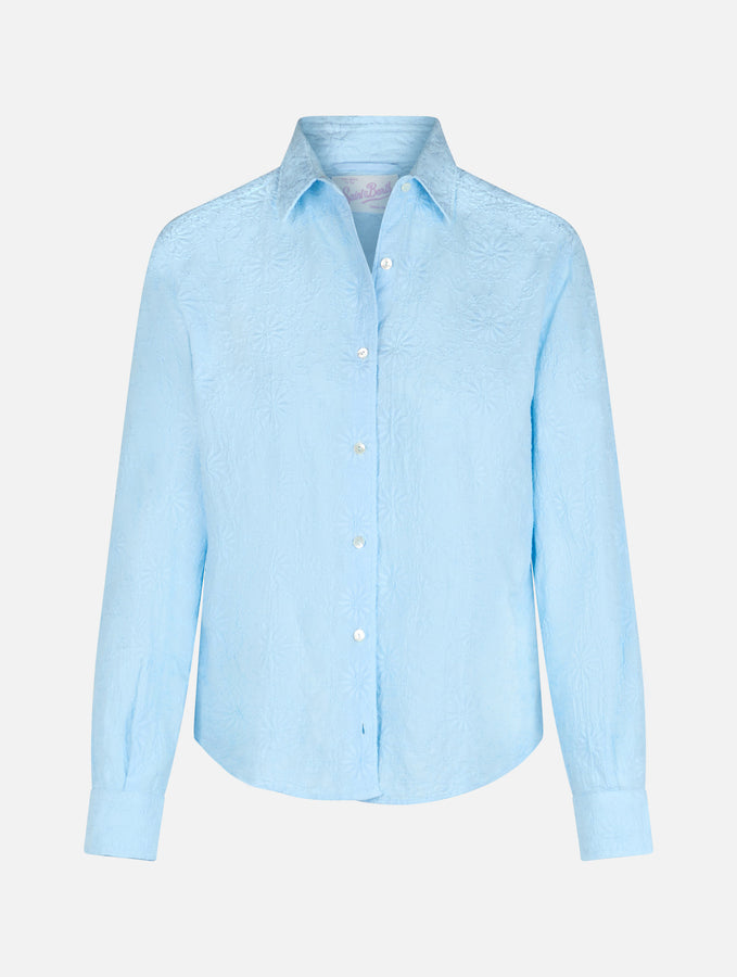Mc2 Saint Barth Camicia classica da donna in cotone Sangallo Meredith Only for today