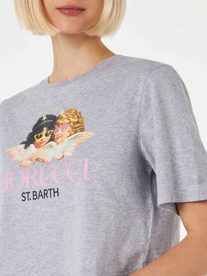 Mc2 Saint Barth T-shirt crop da donna con stampa Angelo Fiorucci | FIORUCCI EDIZIONE SPECIALE Duty-free