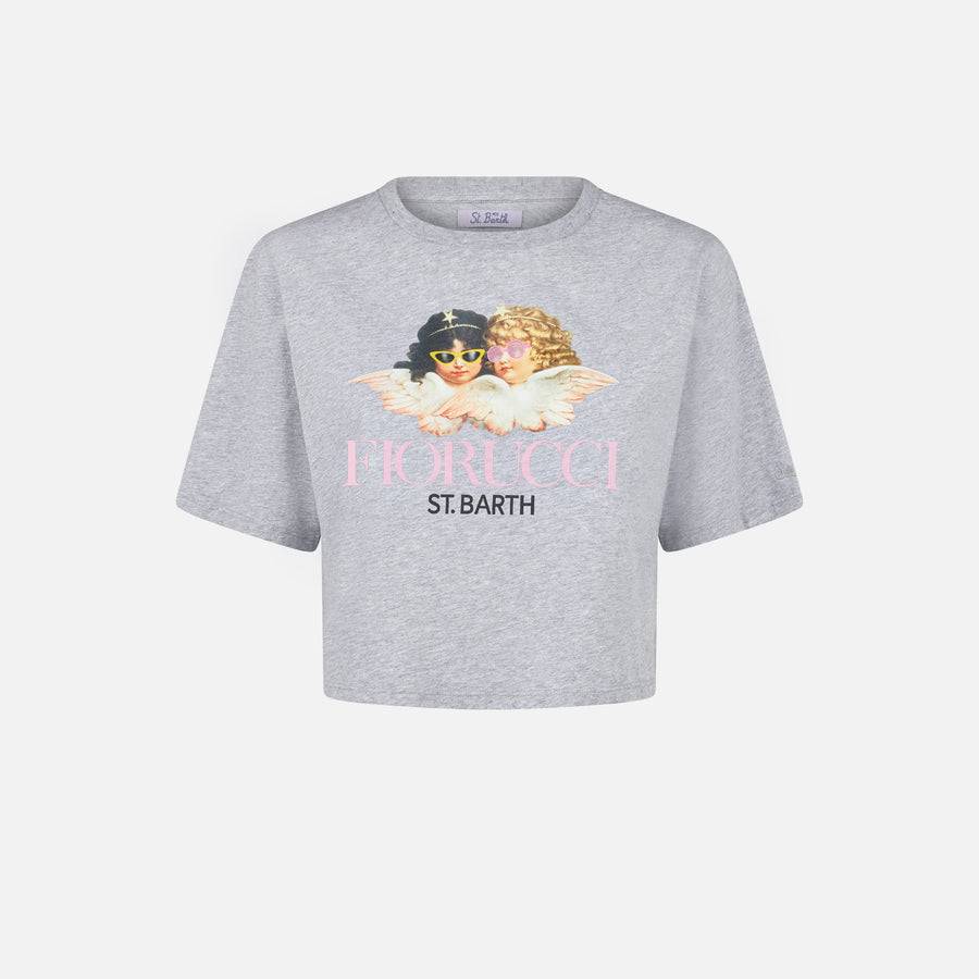 Mc2 Saint Barth T-shirt crop da donna con stampa Angelo Fiorucci | FIORUCCI EDIZIONE SPECIALE Duty-free