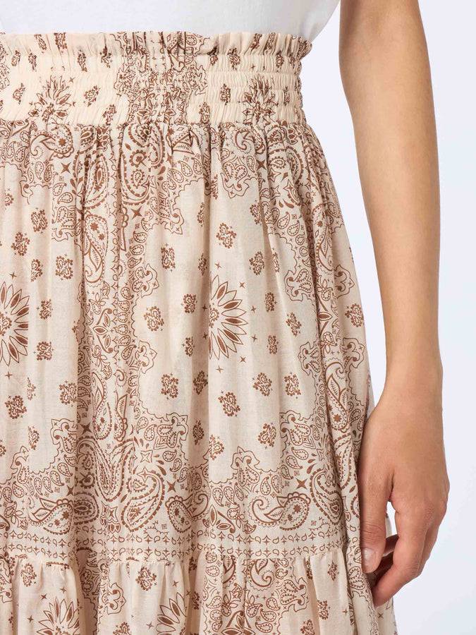 Mc2 Saint Barth Woman silk voile pleated long skirt Cheyenne Qualità Garantita