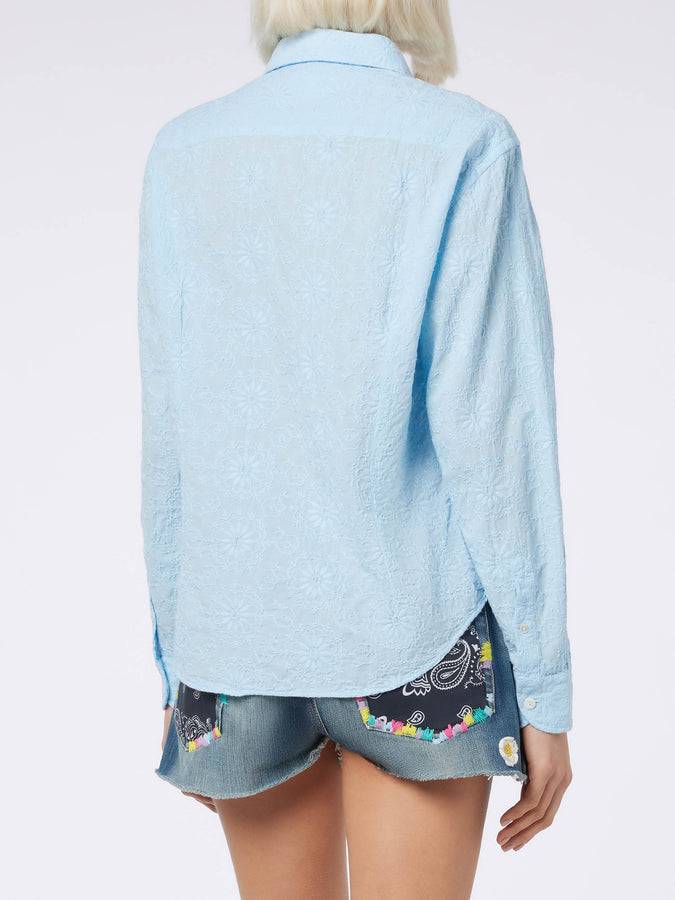 Mc2 Saint Barth Camicia classica da donna in cotone Sangallo Meredith Fino Al -60%