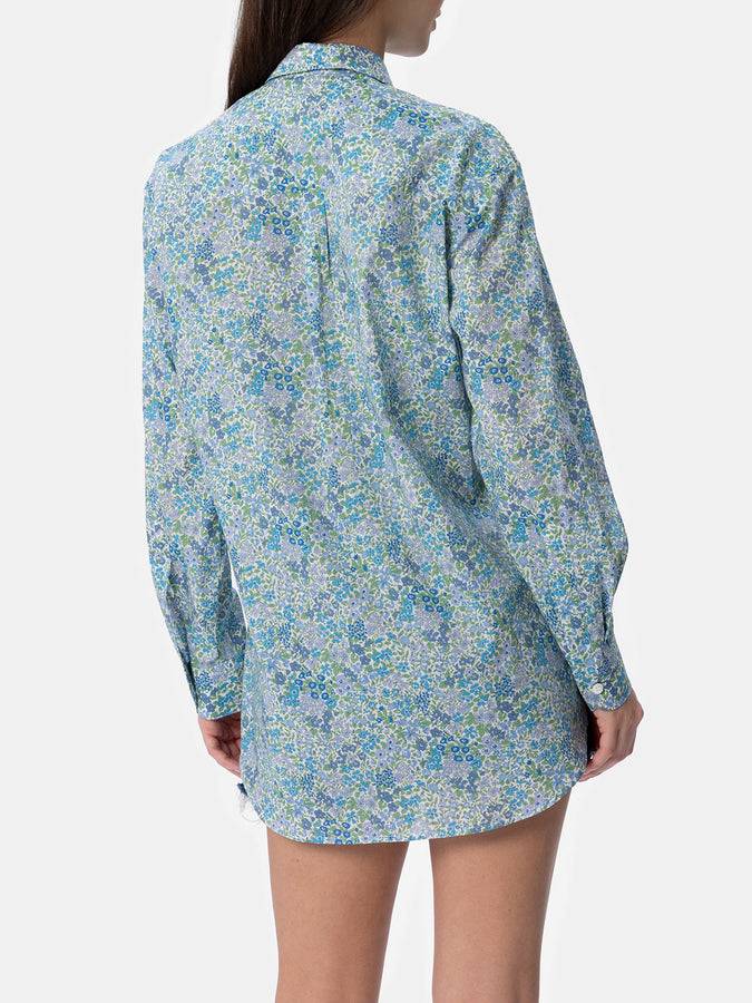 Mc2 Saint Barth Camicia over da donna in cotone stampa Joanna Luise Brigitte | REALIZZATA CON TESSUTO LIBERTY Sottocosto