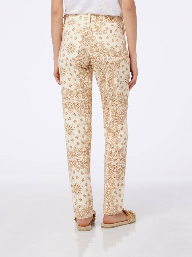 Mc2 Saint Barth Denim da donna Belleville stampa bandana bianco sporco In Vendita