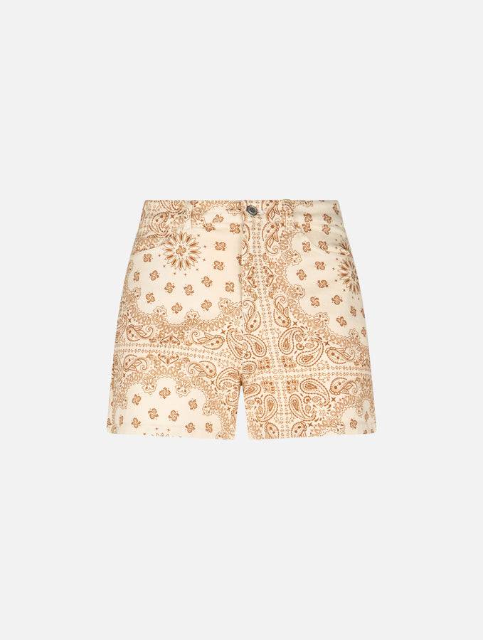 Mc2 Saint Barth Bermuda da donna in denim stampa bandana Cancun Saldi