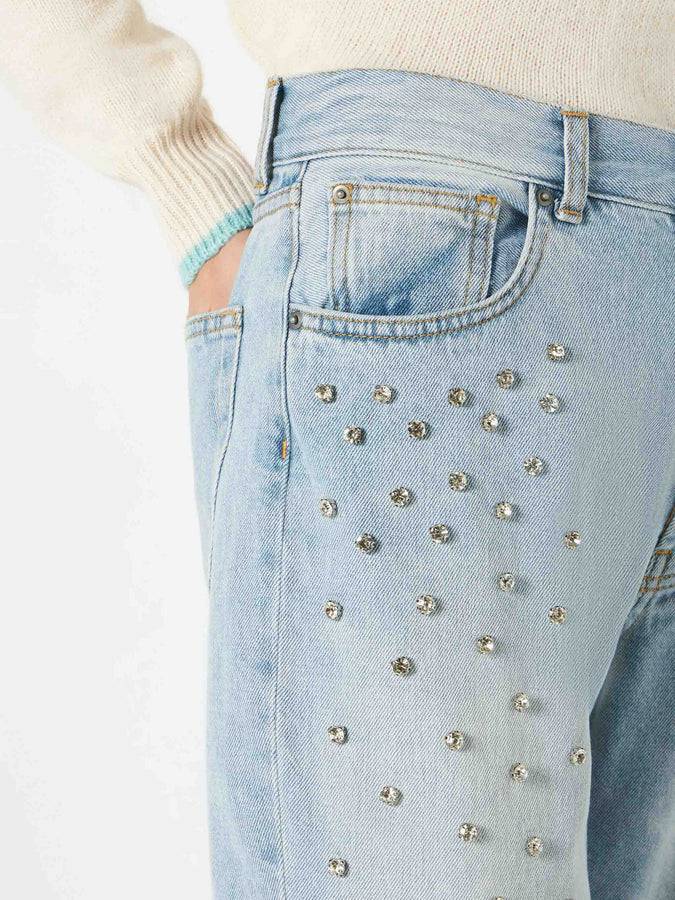 Mc2 Saint Barth Jeans da donna con strass Vendite Flash