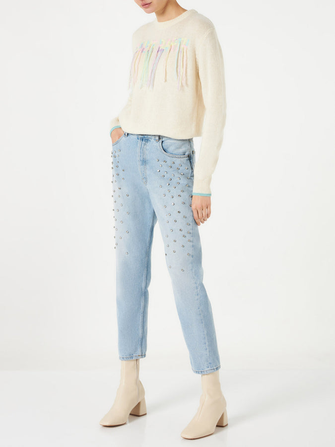 Mc2 Saint Barth Jeans da donna con strass Vendite Flash