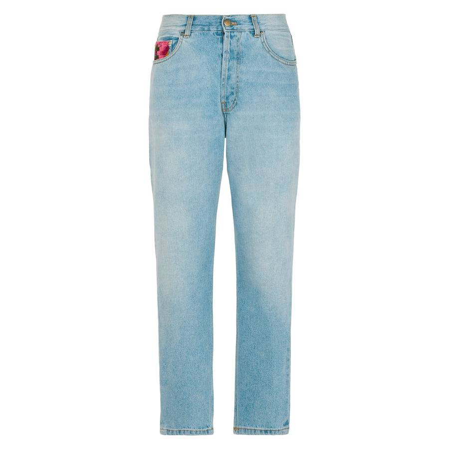 Mc2 Saint Barth Jeans da donna con tasche in crochet Negozio