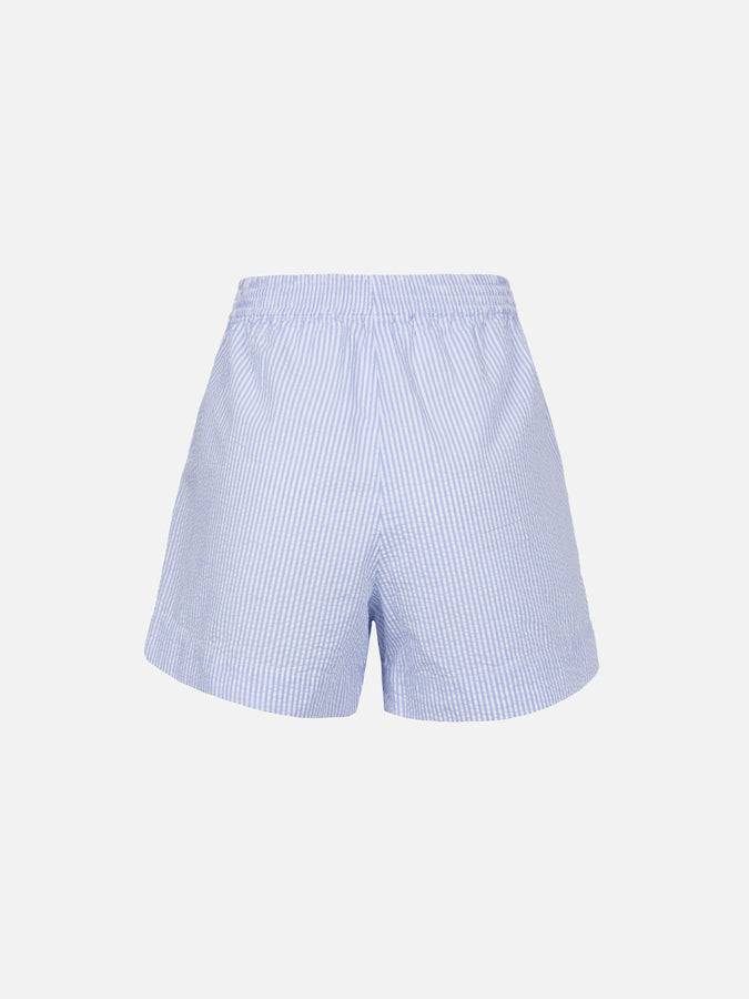 Mc2 Saint Barth Pantaloncini da donna pull up a righe seersucker Meave Smaltimento dello stoccaggio