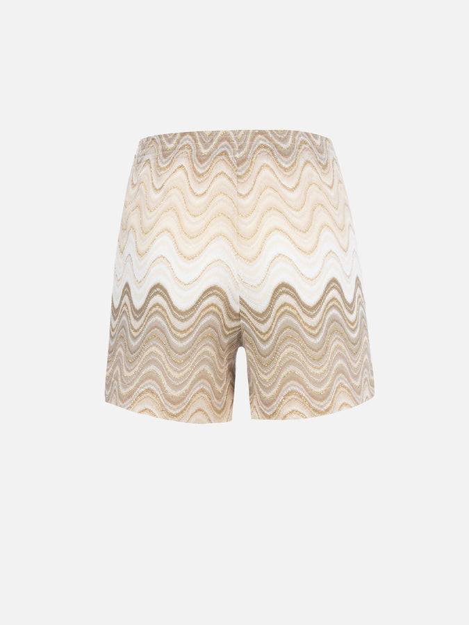 Mc2 Saint Barth Pantaloncini da donna pull up in tessuto maglia Rachel Meave Online Outlet