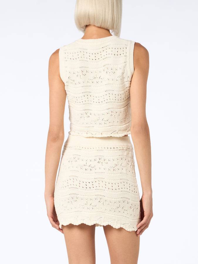 Mc2 Saint Barth Woman cotton knit mini skirt Apple Rilascio limitato