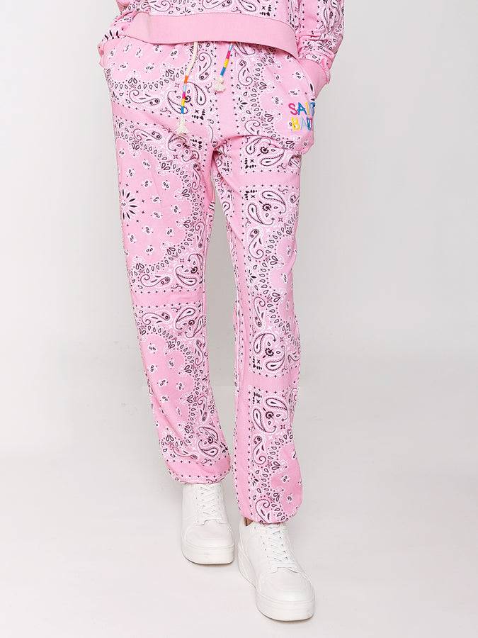 Mc2 Saint Barth Joggers bandana in cotone con ricamo Saint Barth