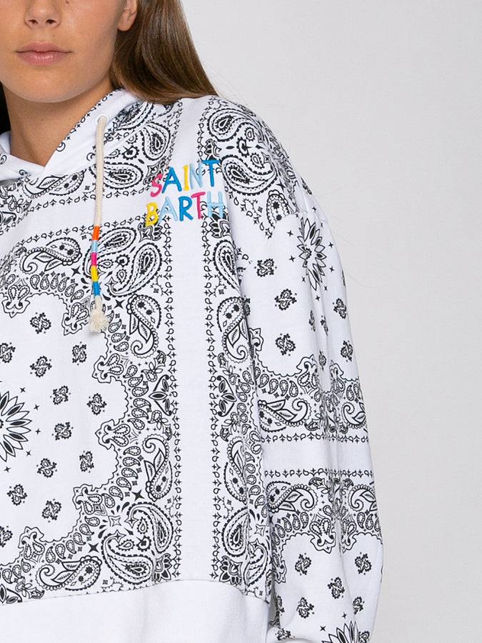 Mc2 Saint Barth Felpa con cappuccio bandana in cotone con ricamo Saint Barth Esporta salva