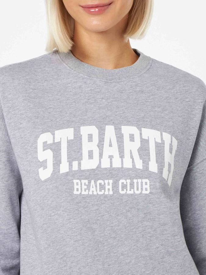 Mc2 Saint Barth Felpa da donna Stardust in cotone grigio 50% di sconto per tempo limitato