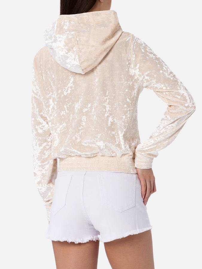 Mc2 Saint Barth Felpa con zip da donna in ciniglia Jasmine Italy